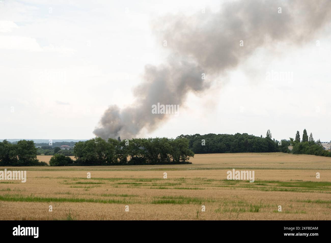 black smoke rising from fire Stock Photo Alamy