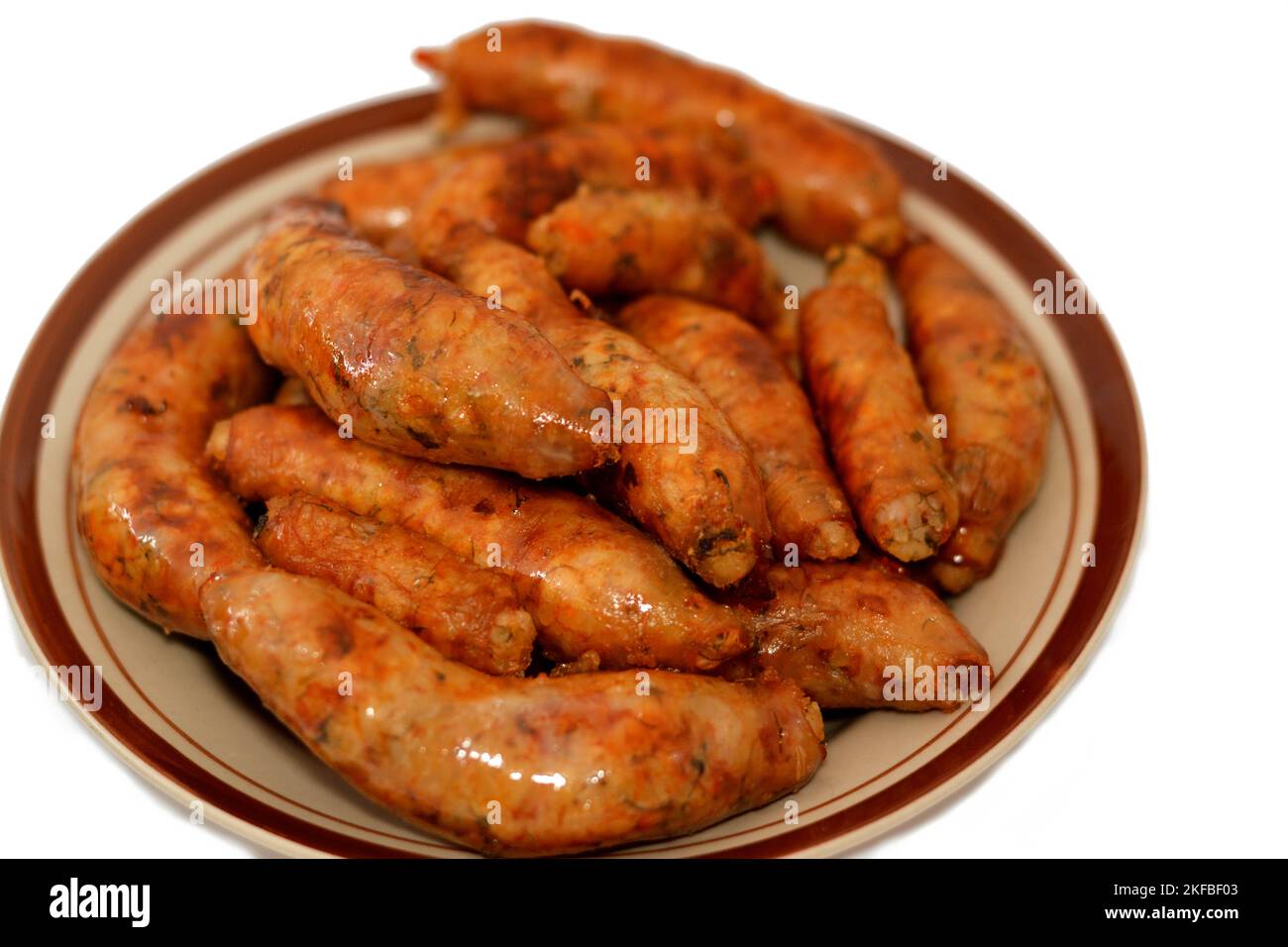 Egyptian classic homemade sausage of deep fried stuffed mumbar which is basically intestines