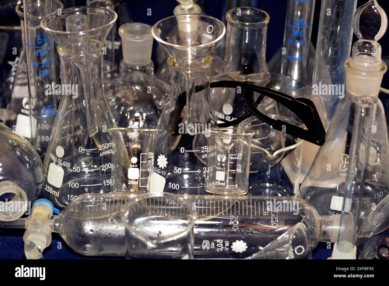 Cairo, Egypt, October 18 2022 A laboratory set of different equipment