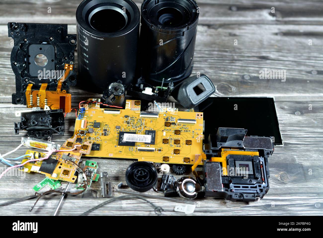 Cairo, Egypt, November 4 2022 The interior components of a compact