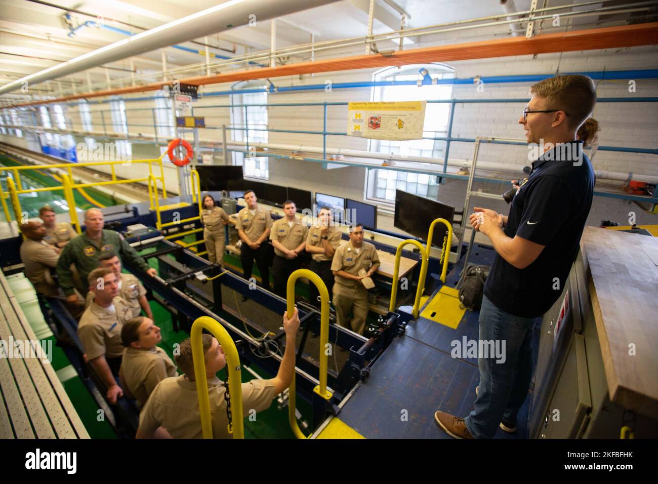Jason Bundoff, right, lead engineer in research for marine