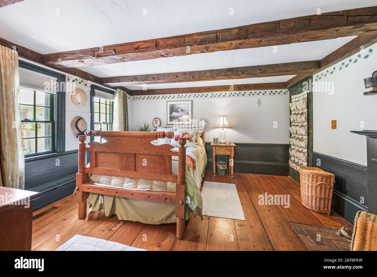 A bedroom with antique and modern interior mixture Stock Photo - Alamy
