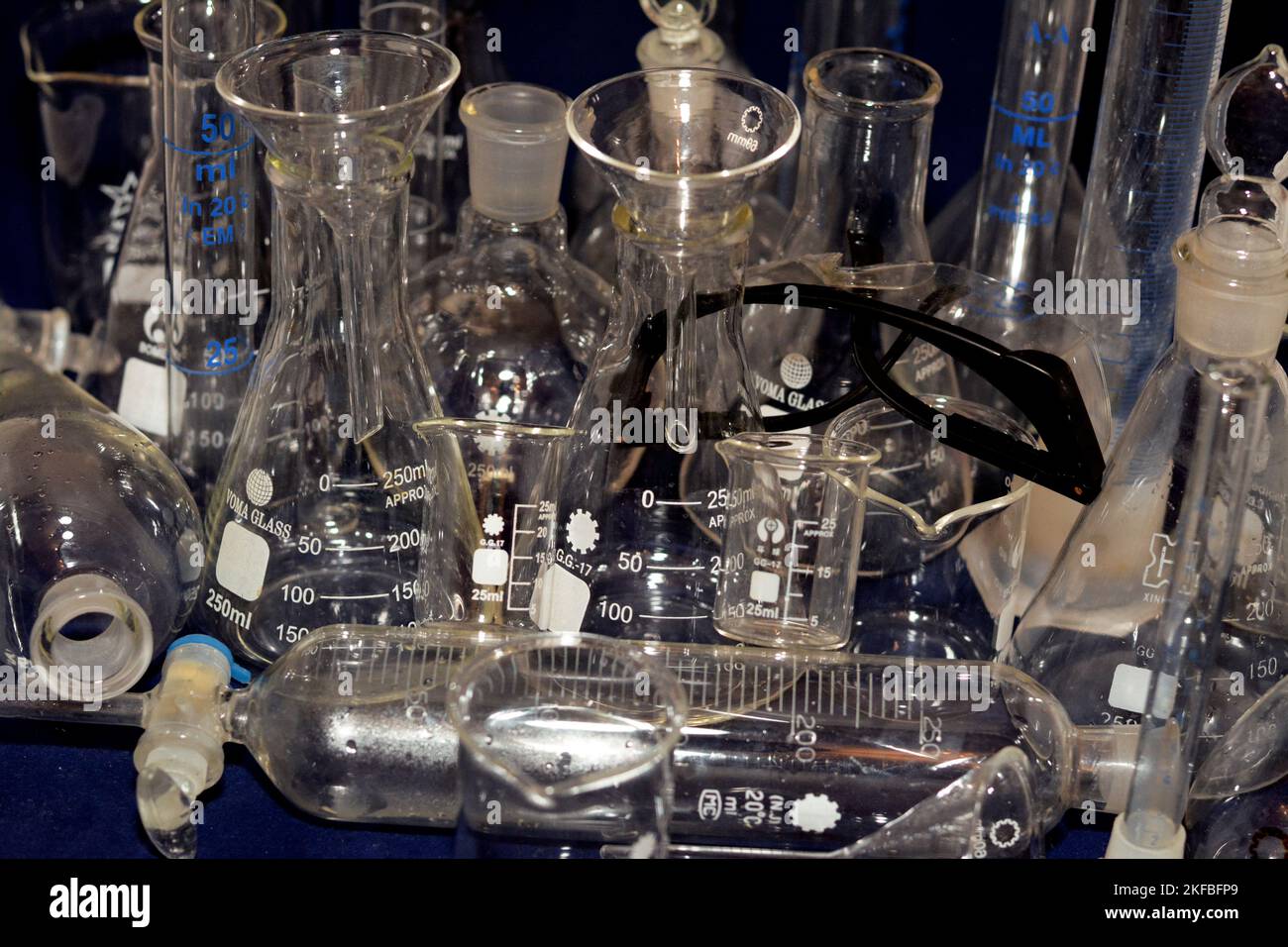 Cairo, Egypt, October 18 2022 A laboratory set of different equipment