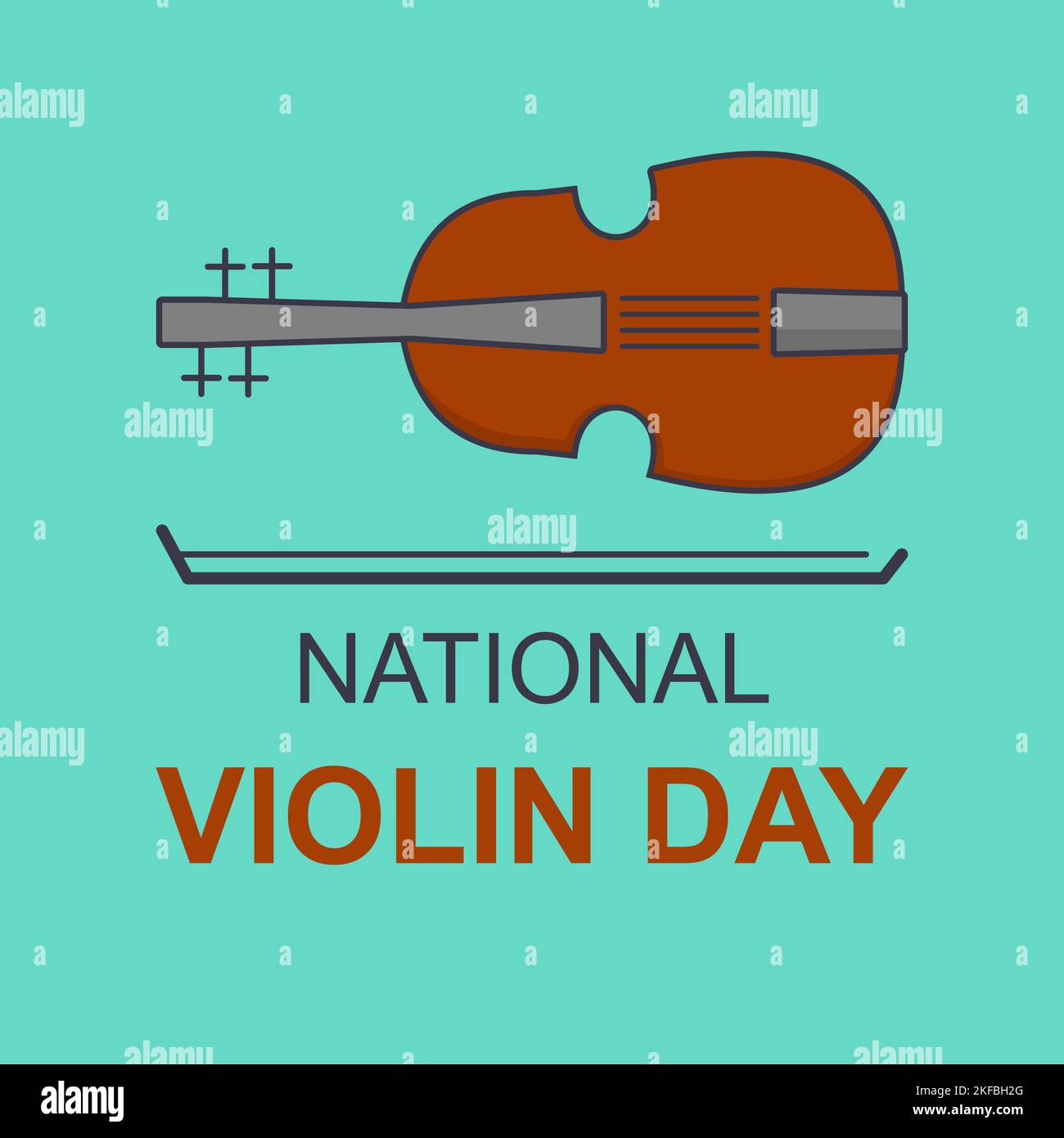 National Violin Day background. Vector design illustration Stock Photo