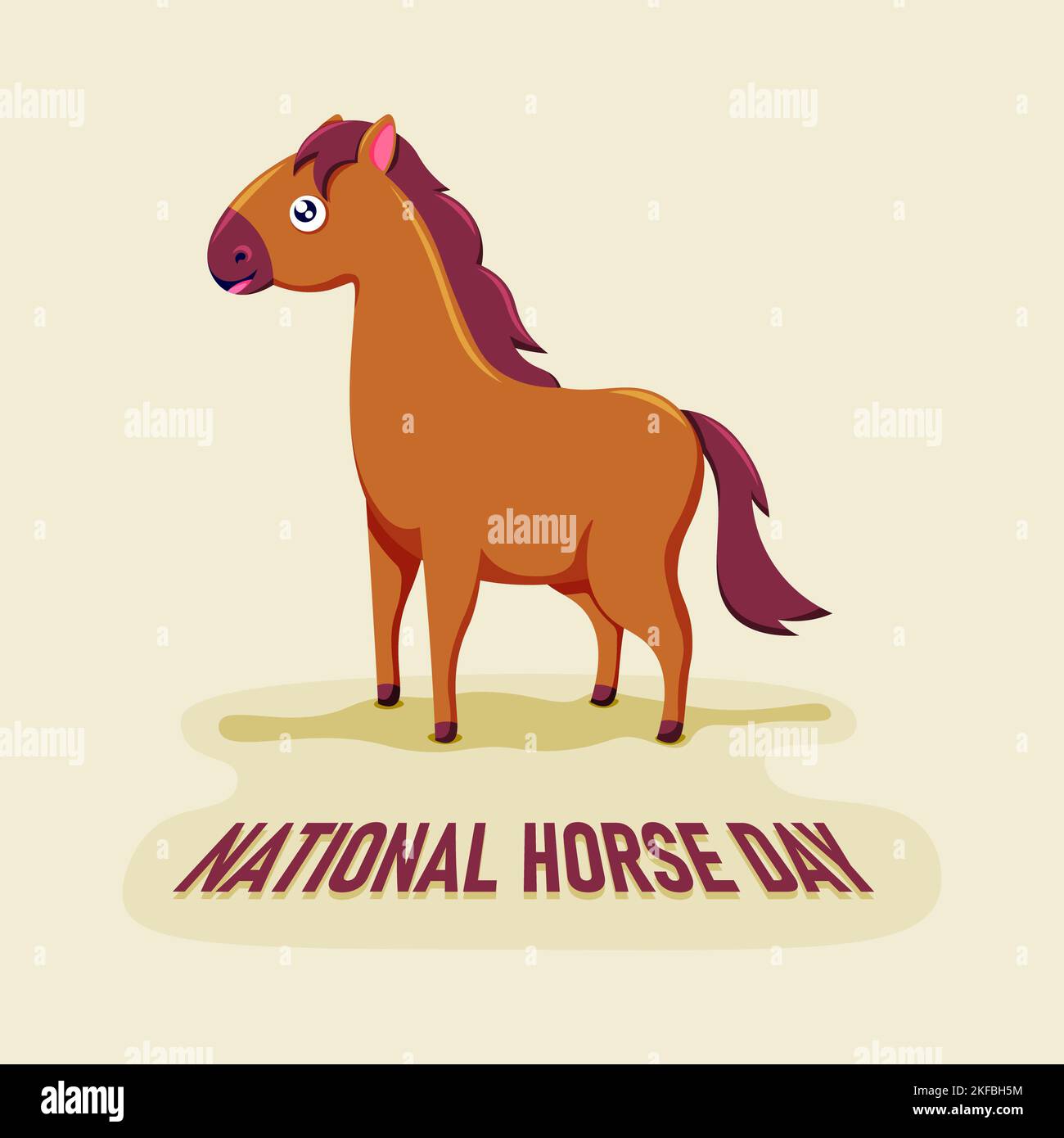 National Horse Day background. Vector design illustration Stock Photo
