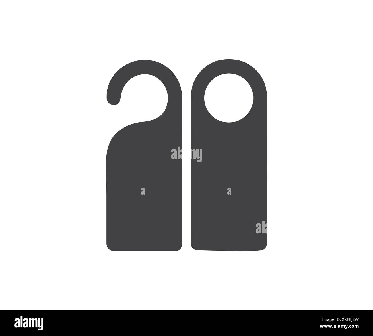 Set of door hangers on white background logo design. Door hanger flyer