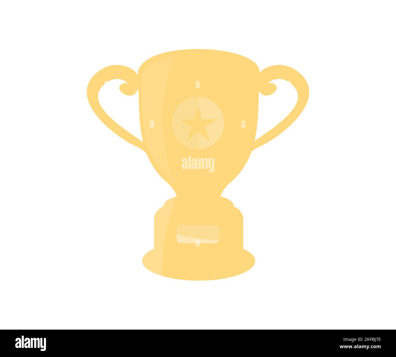 Trophy cup. Champion trophy, shiny golden sport award logo design. Winner prize, champions. Champions award, sport victory concept vector design. Stock Vector