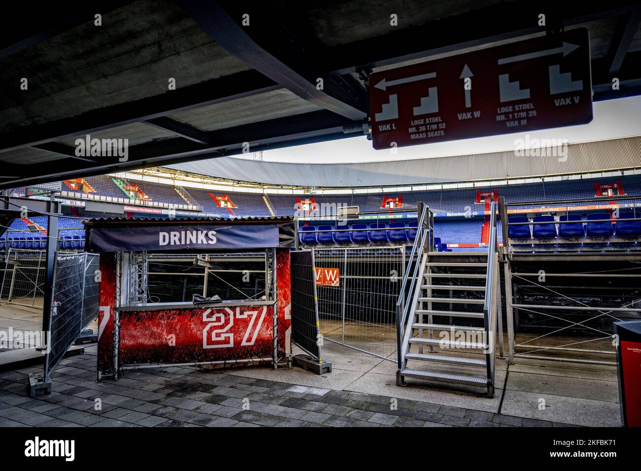 ROTTERDAM Stadium De Kuip. The zoning plan for Feyenoord City planned