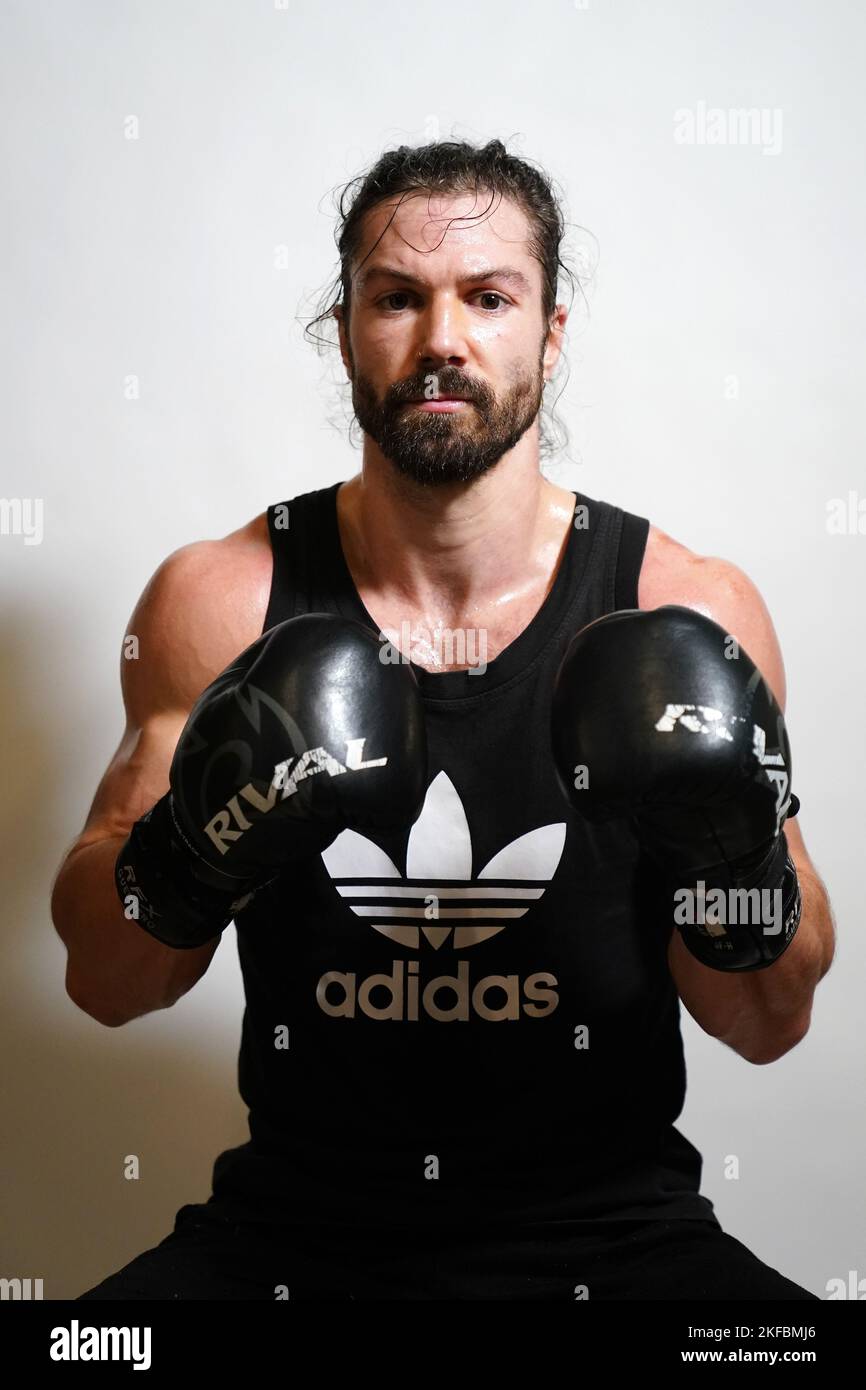 Rylan Charlton during a media day at Camden Boxing Club, London. Picture date: Thursday November 17, 2022. Stock Photo
