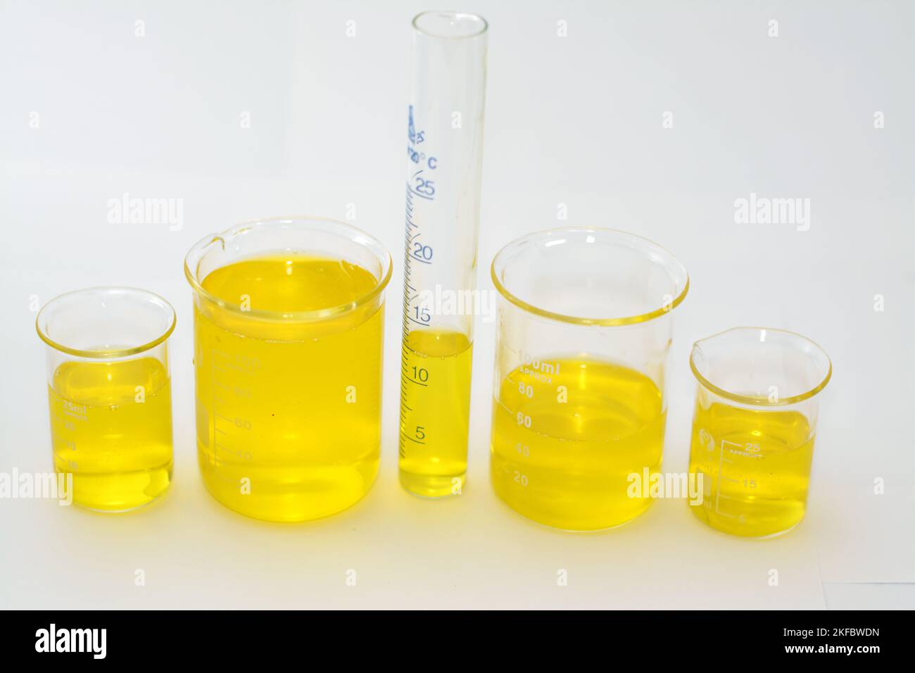 Cairo, Egypt, October 18 2022 A laboratory set of glassware of