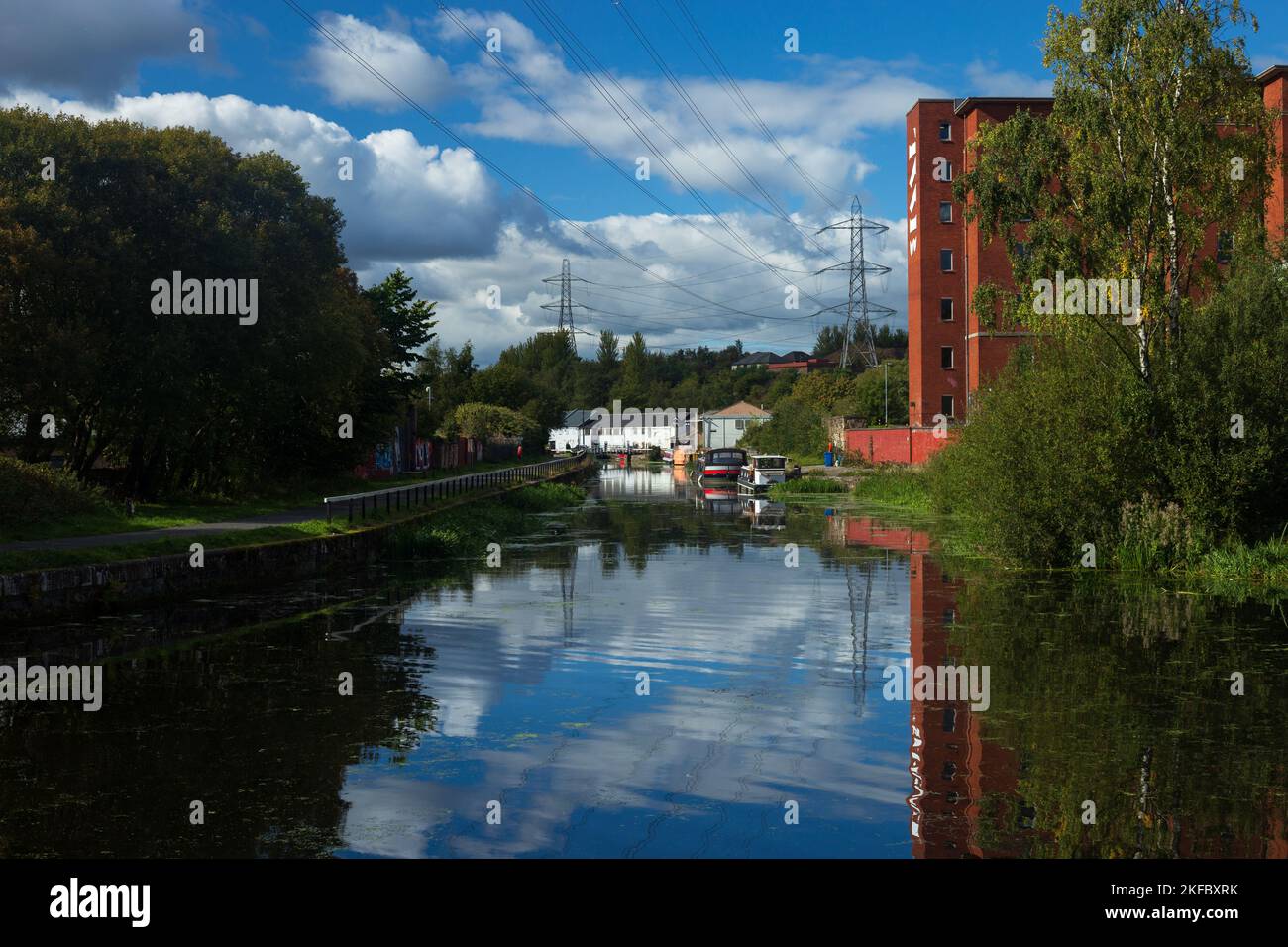A view of Scotland's famous, historic Forth and Clyde canal A view of
