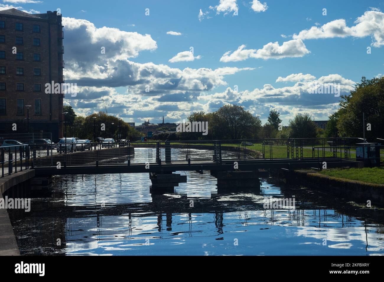 A view of Scotland's famous, historic Forth and Clyde canal A view of
