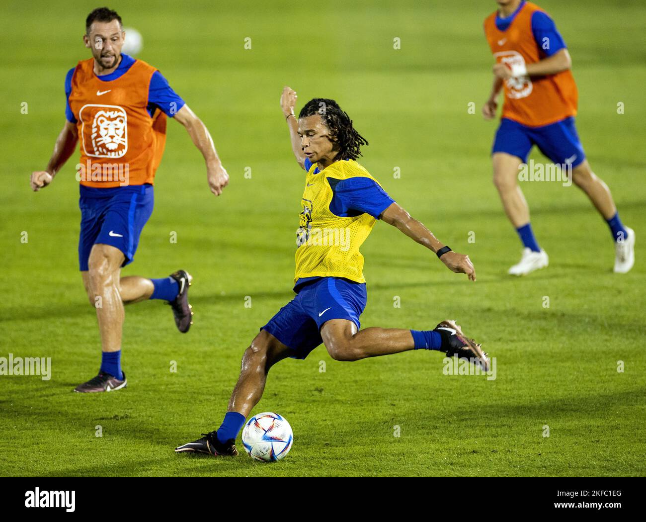 DOHA Stefan De Vrij Of Holland And Nathan Ake Of Holland During A Doha stefan de vrij of holland and nathan ake of holland during a