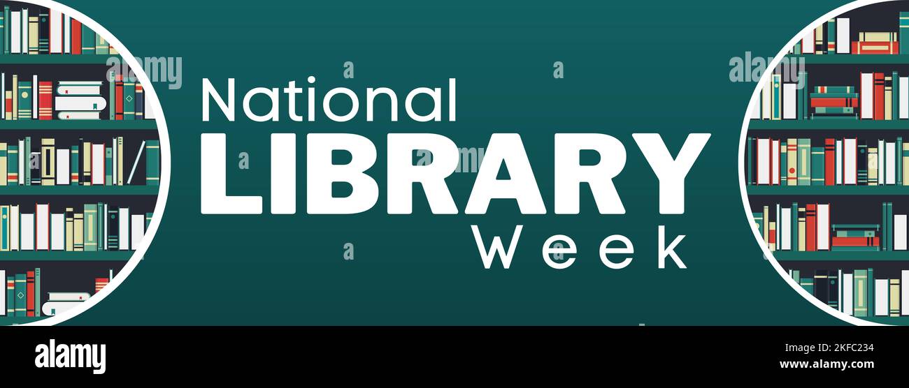 National Library Week covers background Stock Photo Alamy