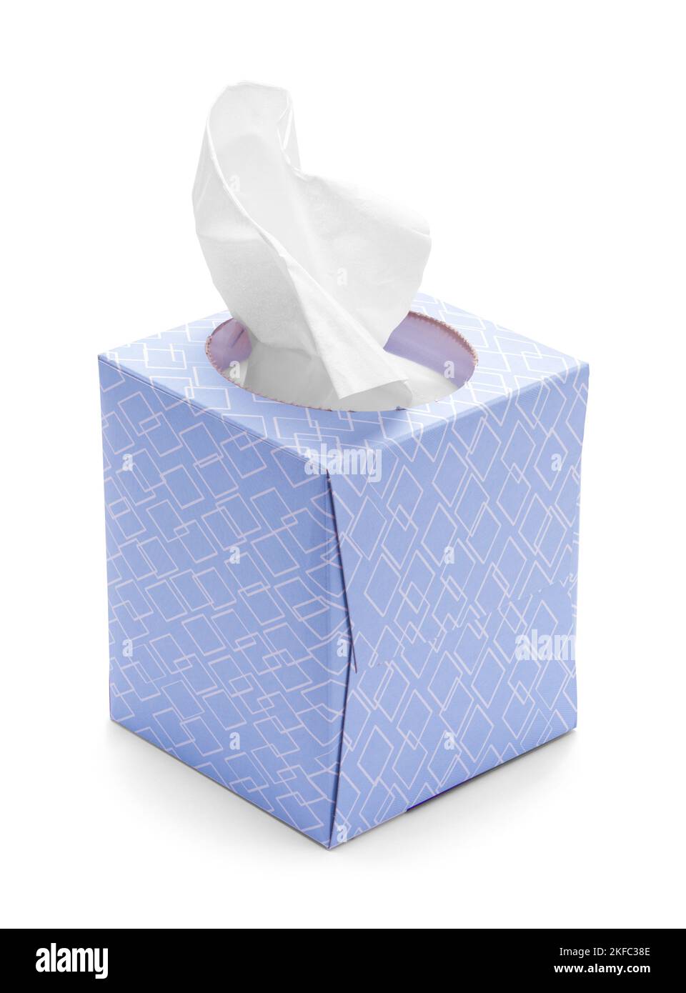 Square Tissue Box Cut Out on White Stock Photo Alamy
