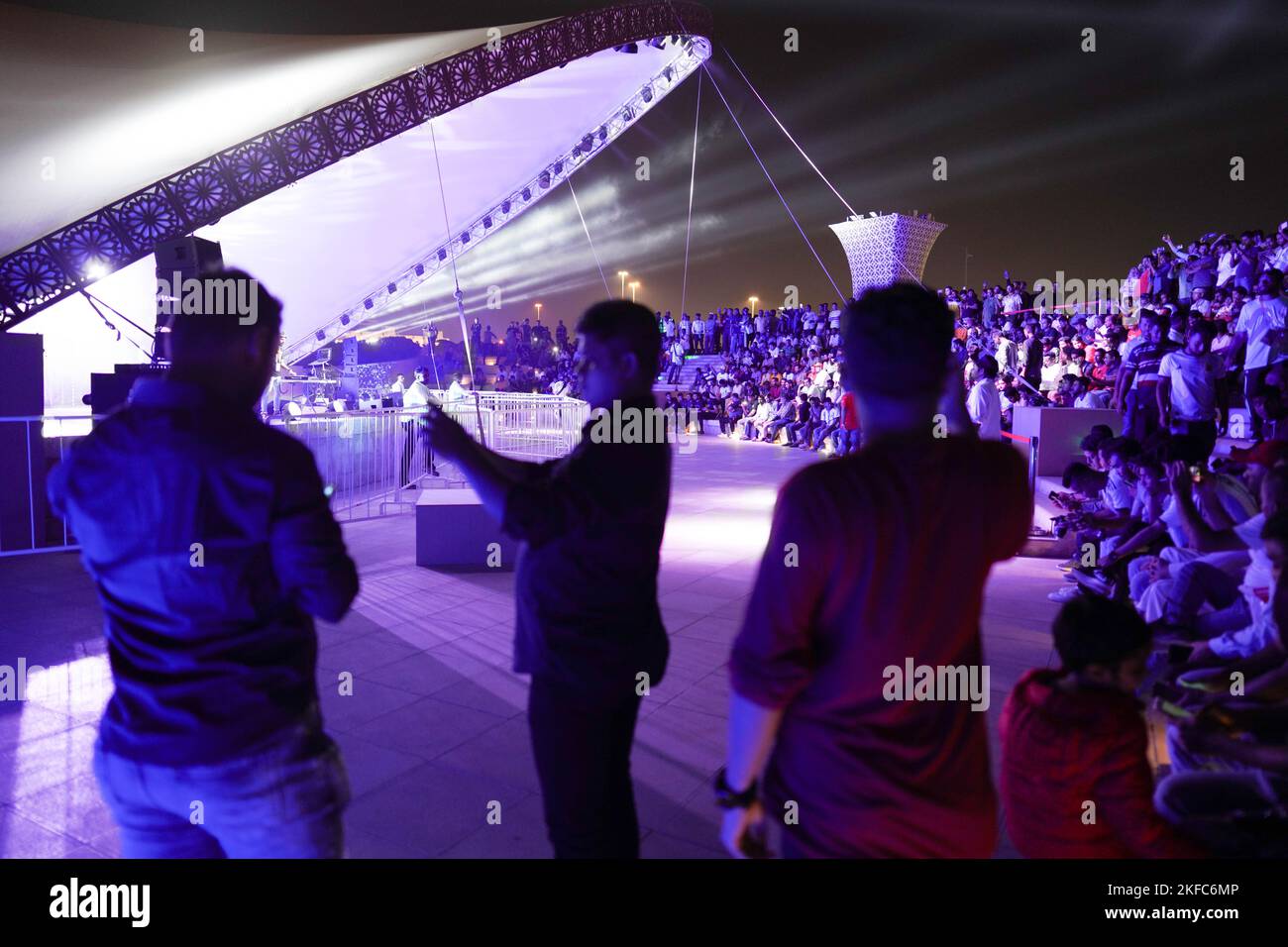 People visit the FIFA World Cup Qatar 2022 fan zones and free concerts
