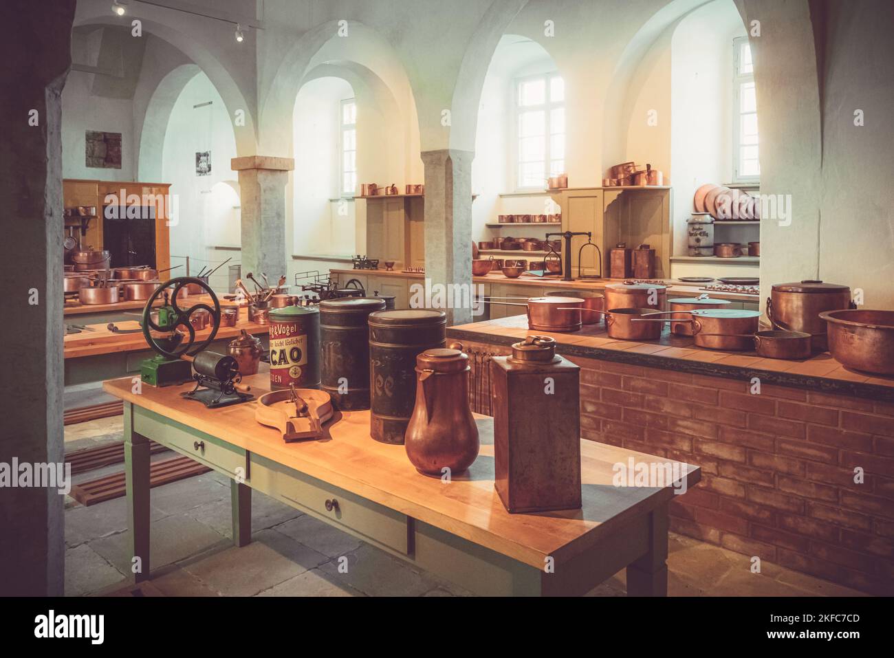 Old kitchen from the 19th century Stock Photo - Alamy