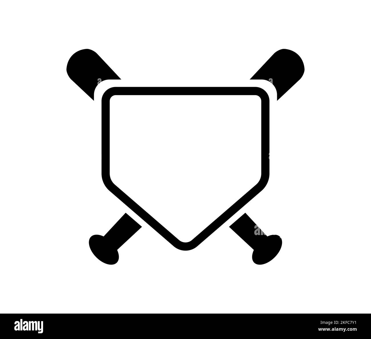 Baseball Home Plate Vector illustration. Silhouette. Playing. Home base Stock Vector Image & Art