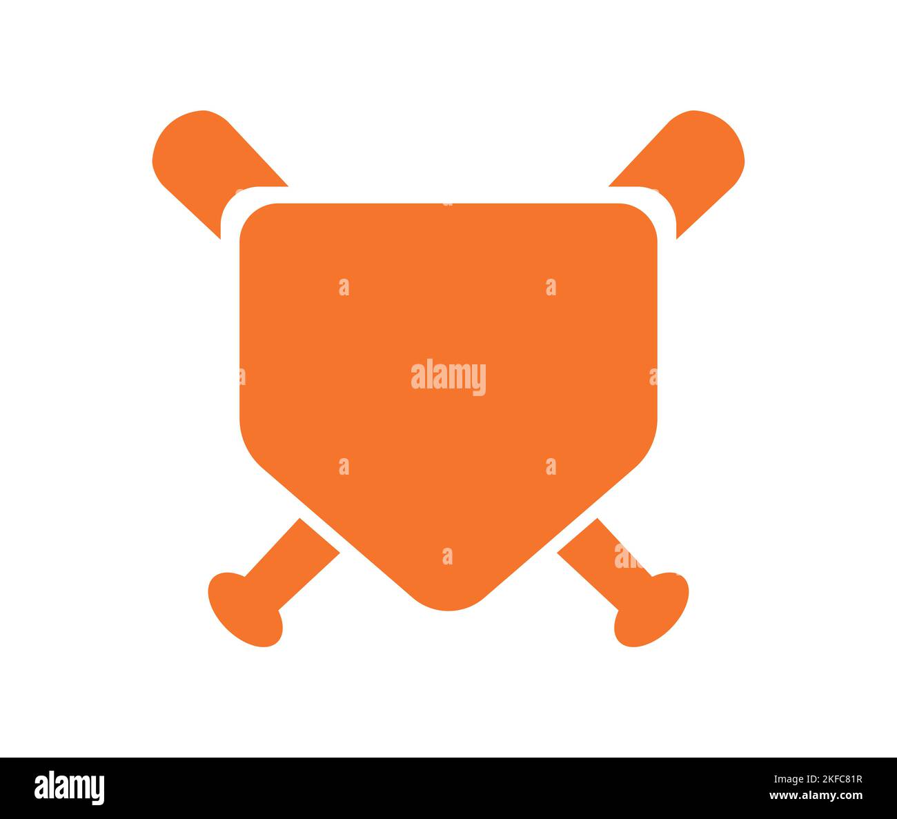 Baseball Home Plate Vector illustration. Silhouette. Playing. Home base