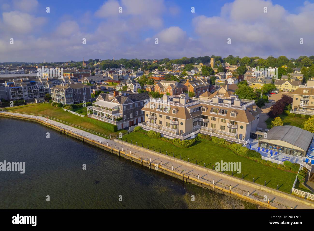 An Aerial View Of The Newport Harbor Rhode Island Stock Photo Alamy