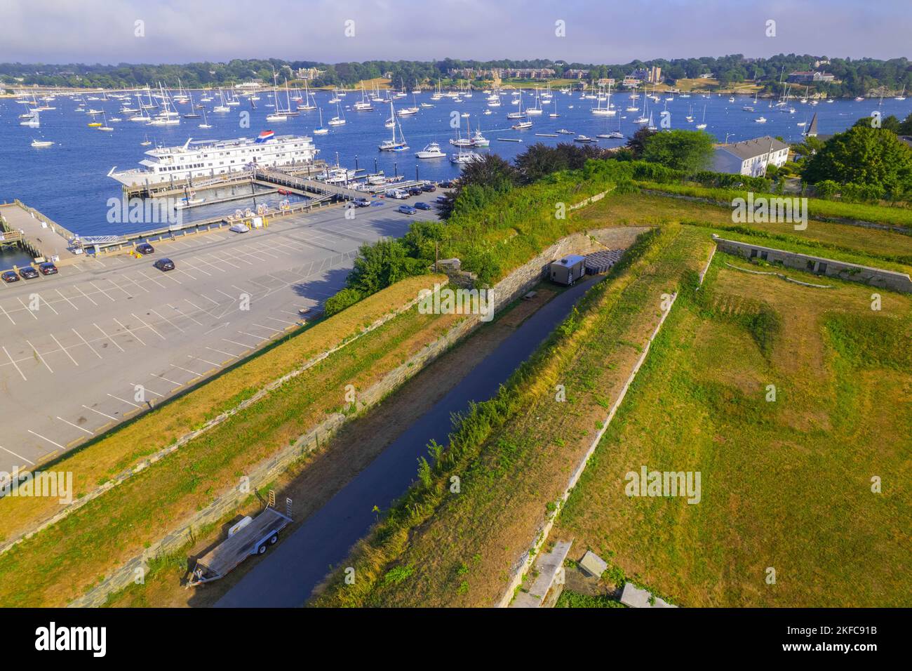 An aerial view of Fort Adams State Park, Newport, RI Stock Photo Alamy