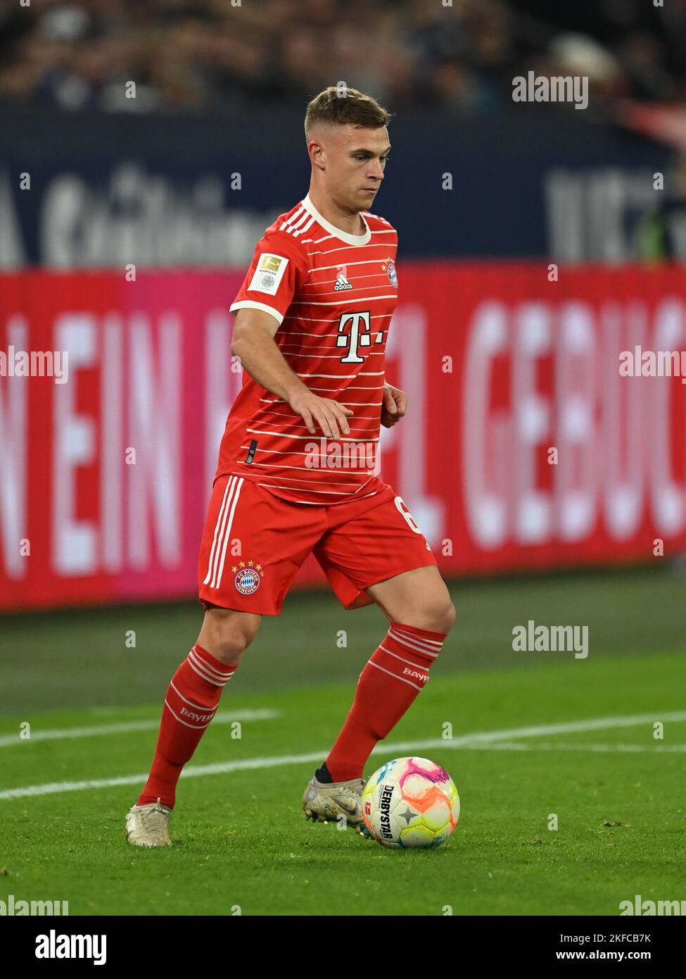 GELSENKIRCHEN - Joshua Kimmich of FC Bayern Munchen during the Bundesliga match between FC Schalke 04 and FC Bayern MŸnchen at Veltins-Arena on November 12, 2022 in Gelsenkirchen, Germany. AP | Dutch Height | GERRIT OF COLOGNE Stock Photo