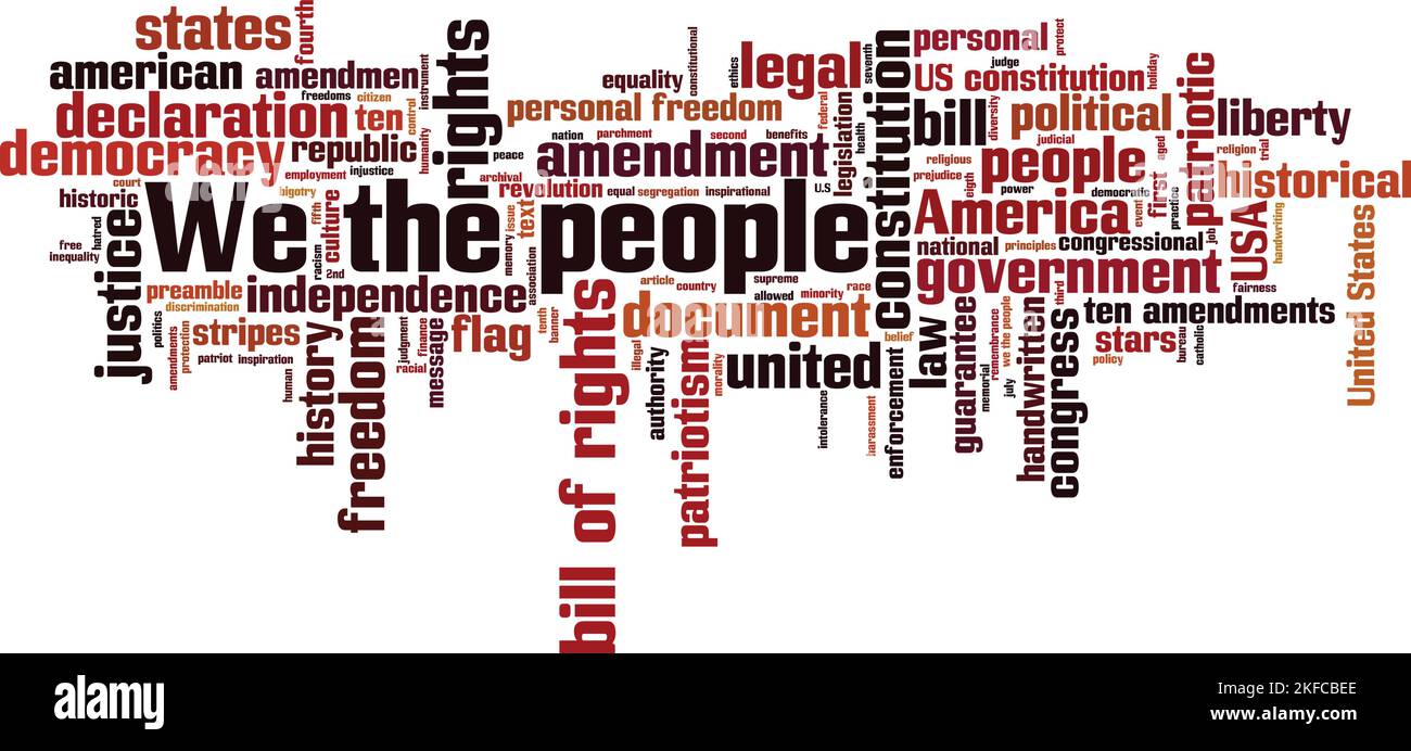 We the people word cloud concept. Collage made of words about We the people. Vector illustration Stock Vector