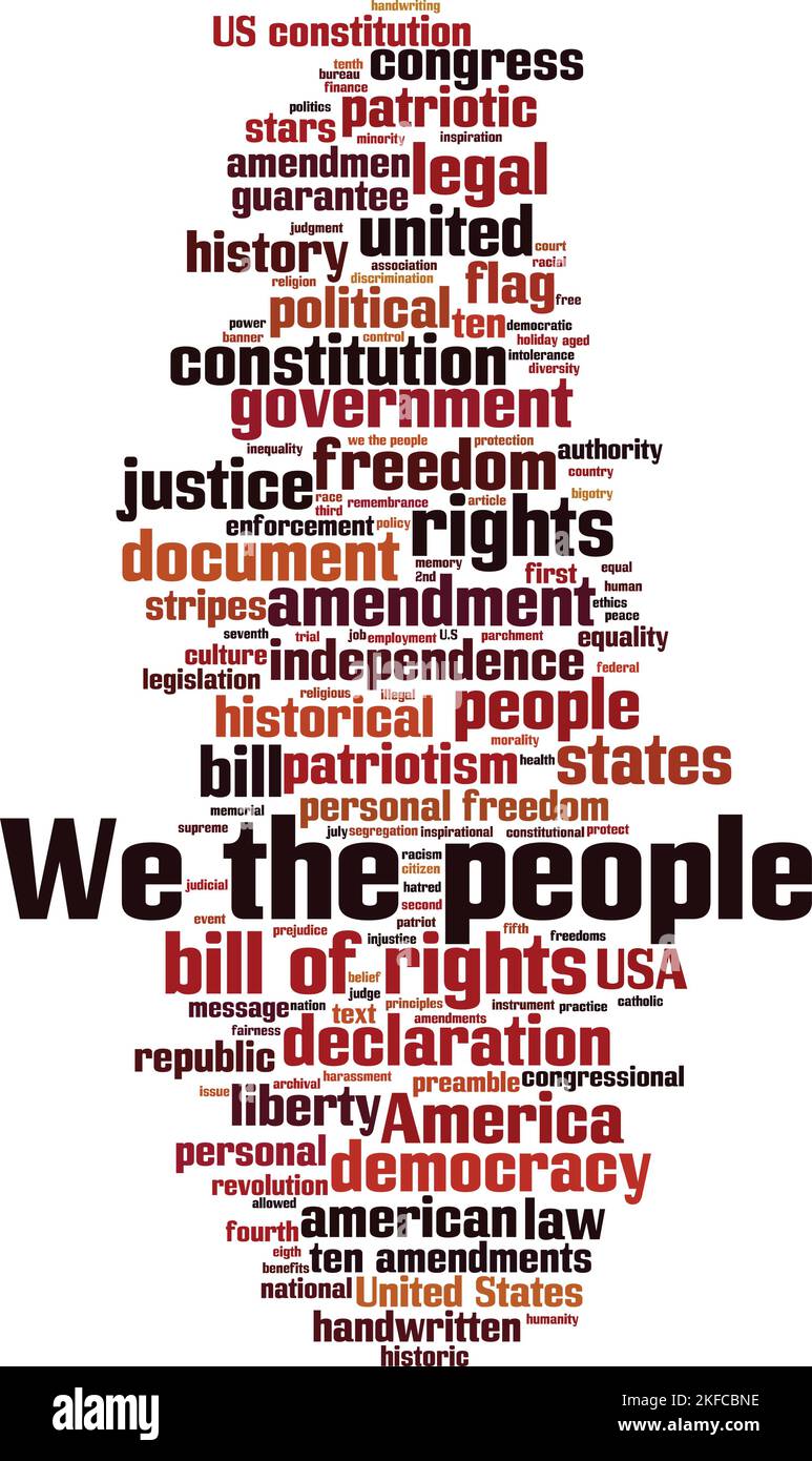 We the people word cloud concept. Collage made of words about We the people. Vector illustration Stock Vector
