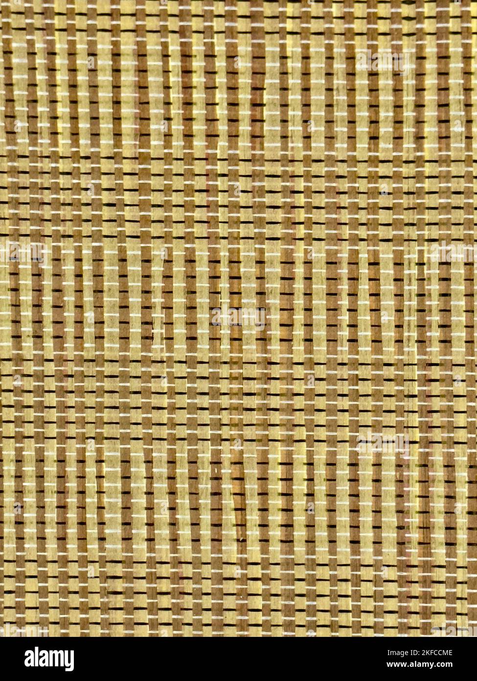A vertical of a wood mesh texture with a crossing pattern Stock Photo