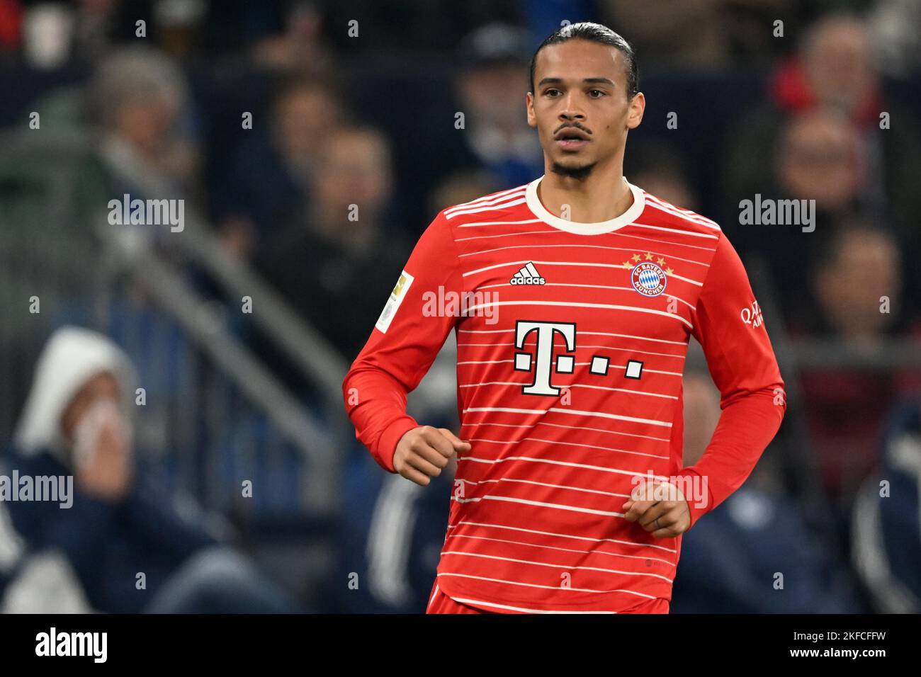 GELSENKIRCHEN - Leroy Sane of FC Bayern Munchen during the Bundesliga match between FC Schalke 04 and FC Bayern MŸnchen at Veltins-Arena on November 12, 2022 in Gelsenkirchen, Germany. AP | Dutch Height | GERRIT OF COLOGNE Stock Photo