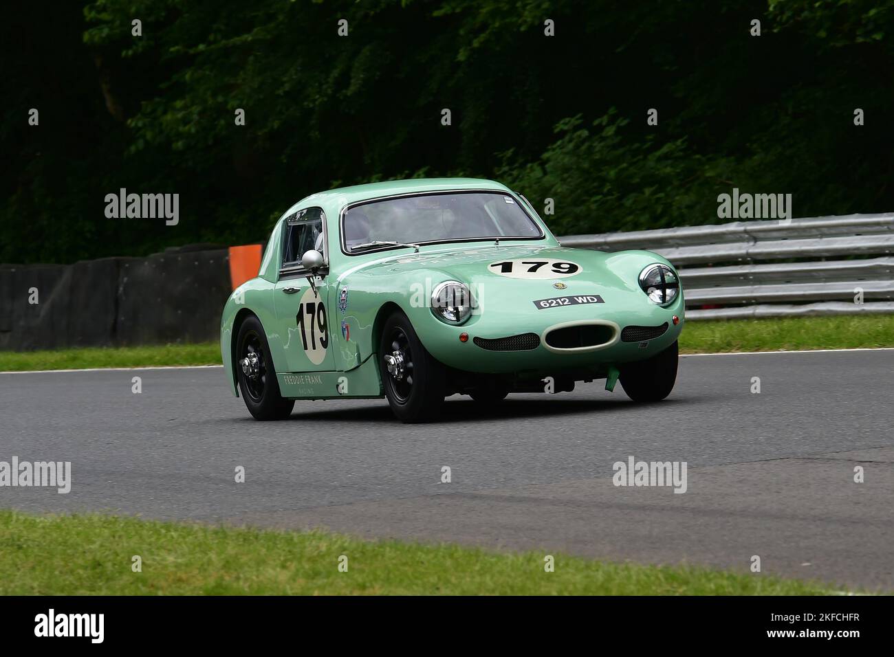 Samuel Ashby, Austin Sprite, Equipe Libre, Equipe GTS, a forty minute race for pre-66 race cars compliant to FIA Appendix K running on historic CR65L Stock Photo
