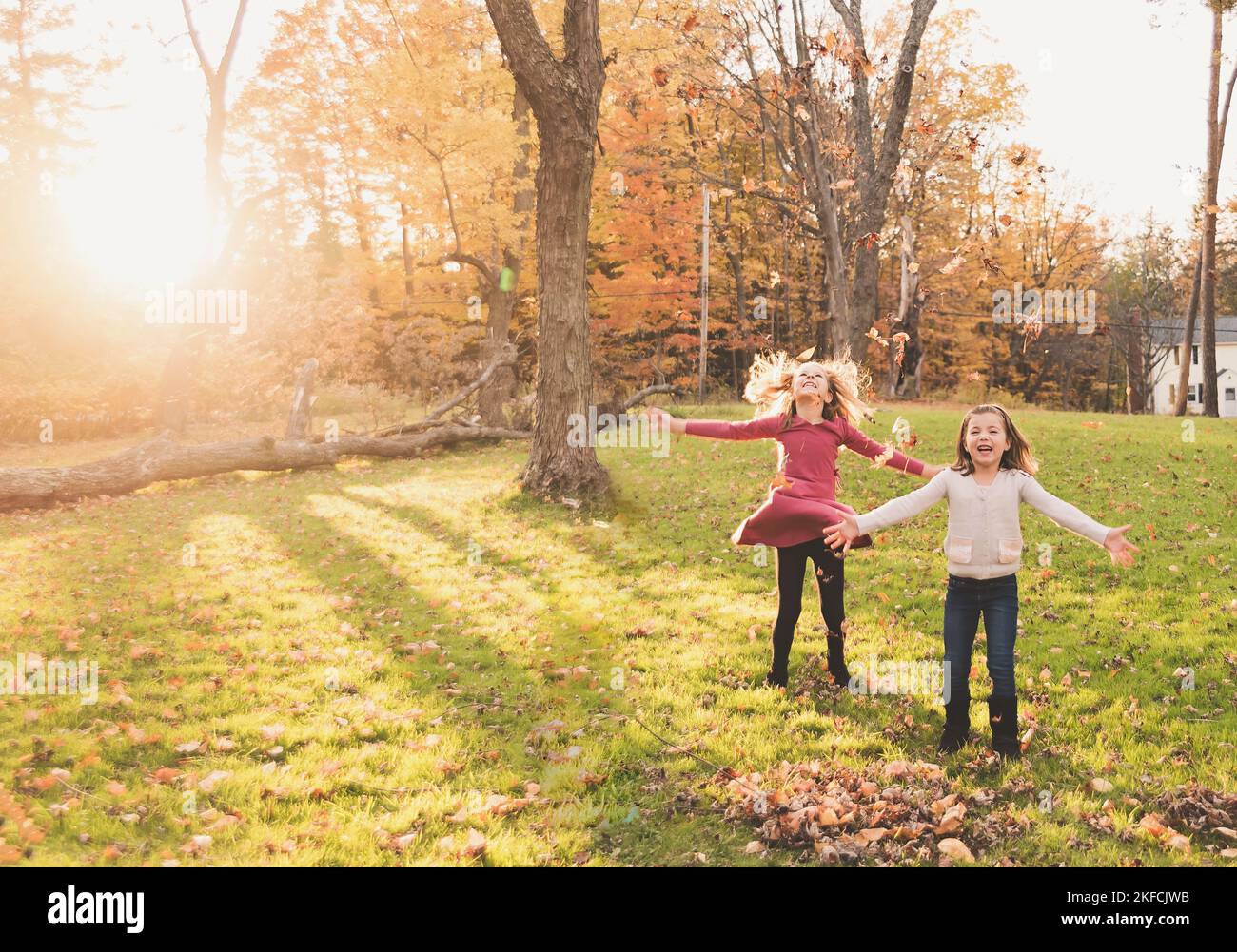 Fall Family Fun Stock Photo
