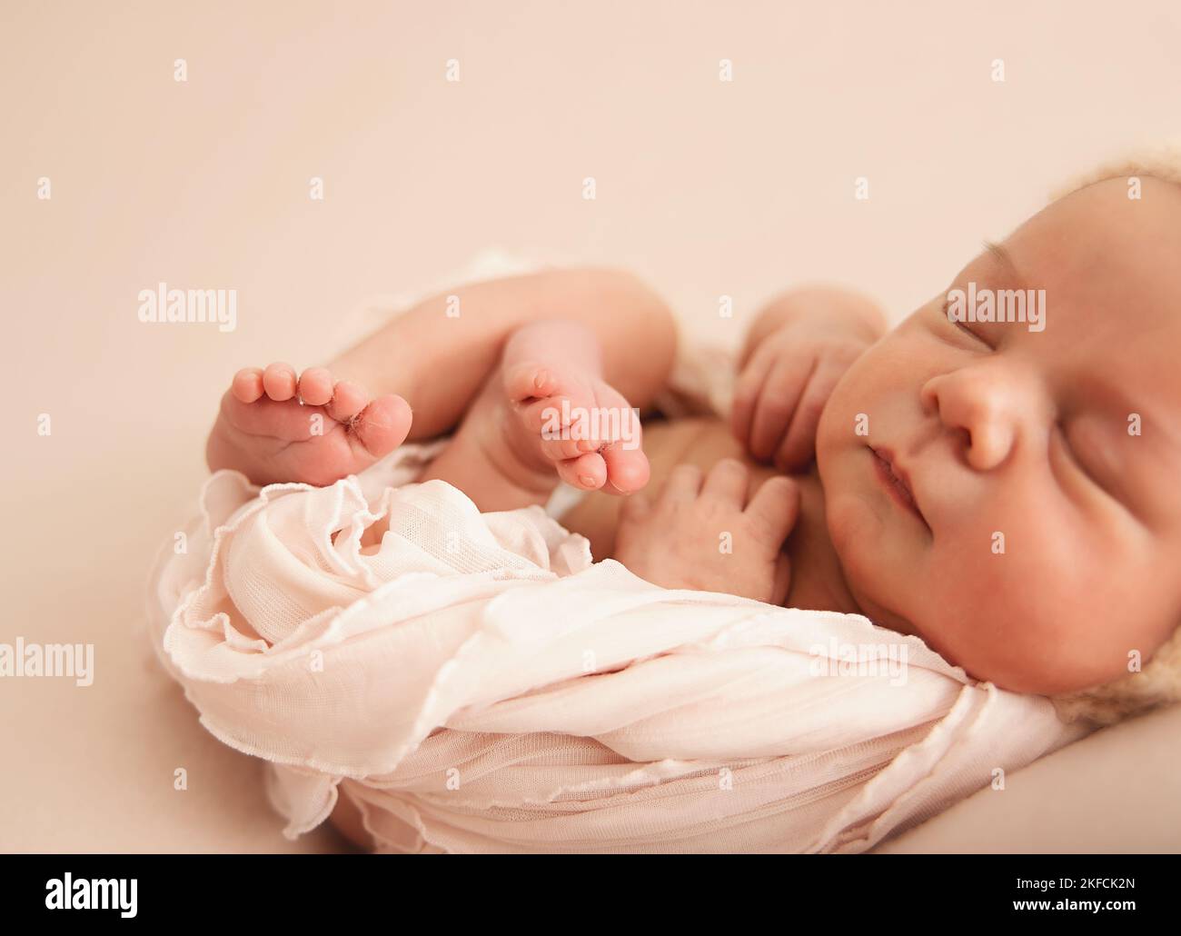 Close Up Baby Toes Stock Photo
