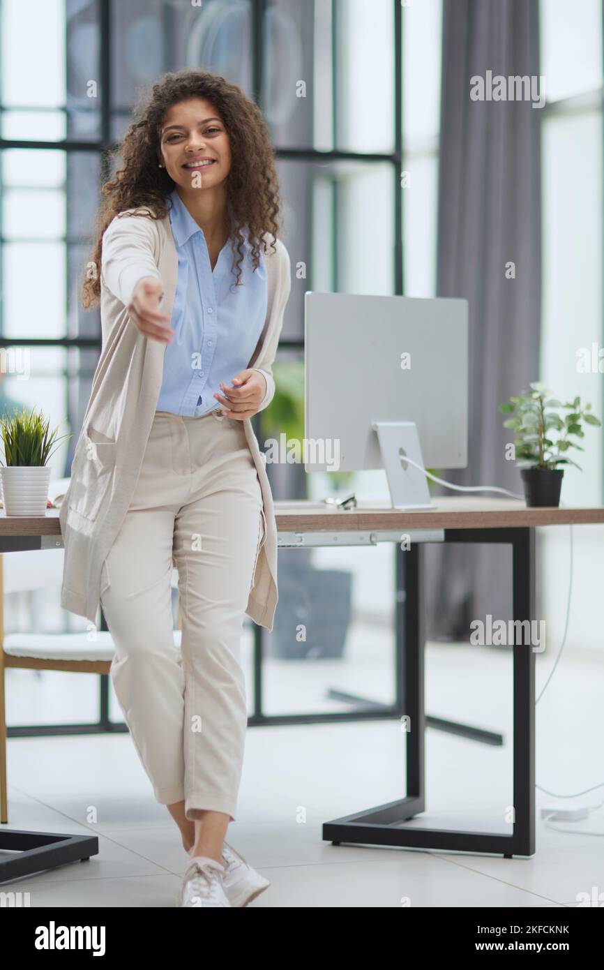 Hands woman sitting desk hi-res stock photography and images - Alamy