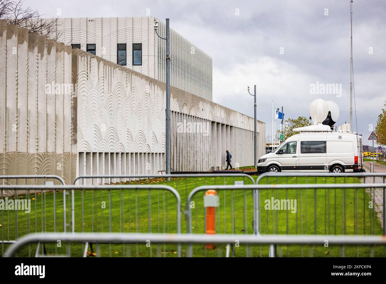 BADHOEVENDORP - The Schiphol Judicial Complex prior to the verdict in the extensive criminal proceedings about the downing of flight MH17. Four men are being prosecuted for involvement in the disaster that killed all occupants. Photo: ANP / Hollandse Hoogte / Jeffrey Groeneweg netherlands out - belgium out Stock Photo