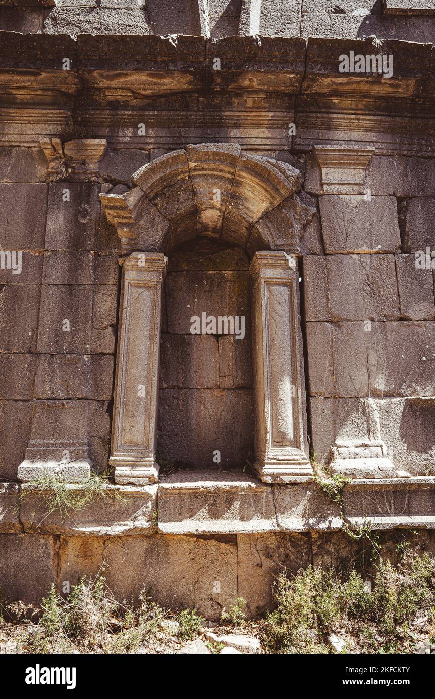 Broken classic ancient column in an amphitheater Stock Photo Alamy