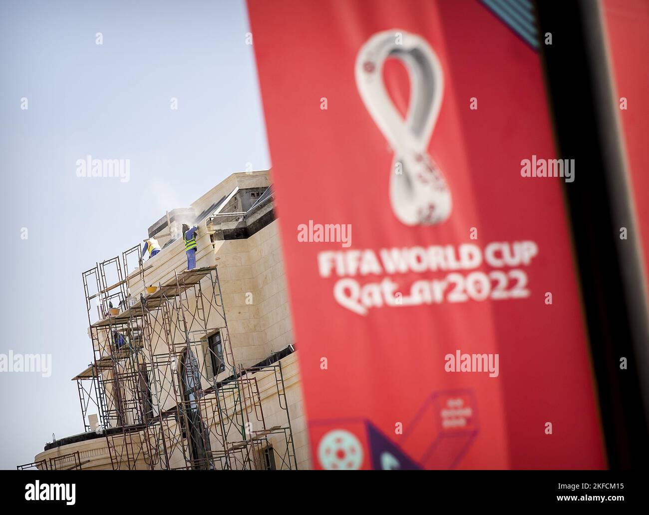 DOHA - Workers at work in Doha. Qatar is awaiting the FIFA World Cup ...