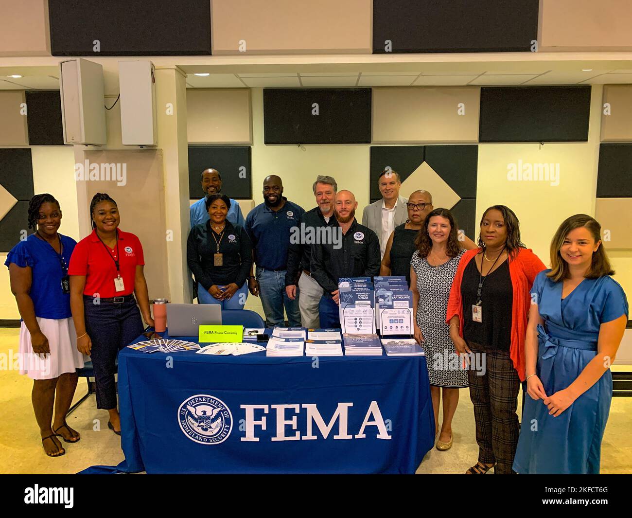 St. Croix, U.S. Virgin Islands, Sept. 7, 2022 -- FEMA's Interagency Recovery Coordination team helped coordinate a workshop to provide local businesses opportunities to get involved with Hurricane Maria recovery projects at the Albert A. Sheen campus of the University of the Virgin Islands. The workshop was led by the Minority Business Development Agency. FEMA/Marisa Allen Stock Photo