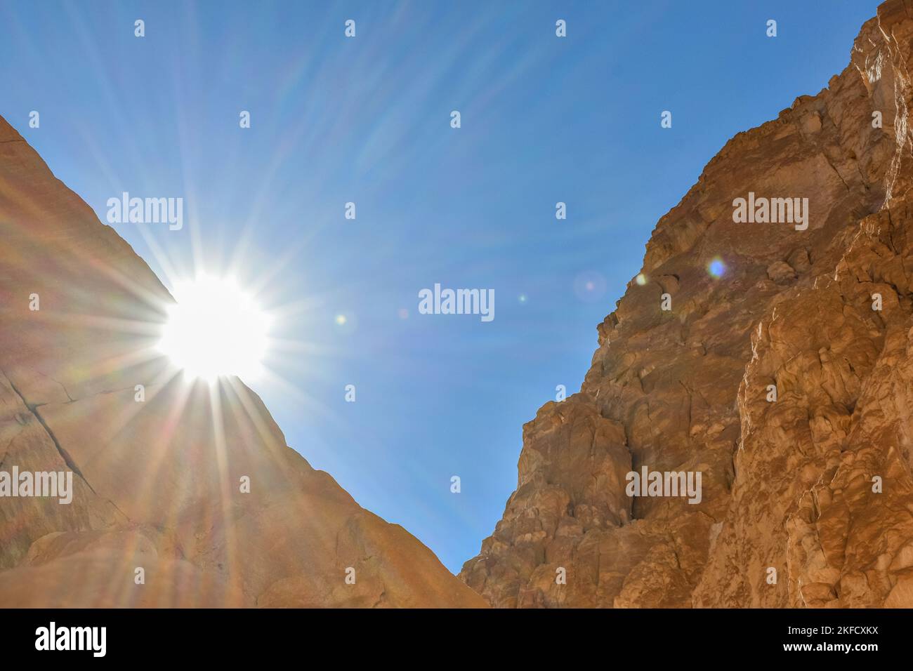 The Birth of a New Day: The Sun Rising Between the Mountains Stock ...