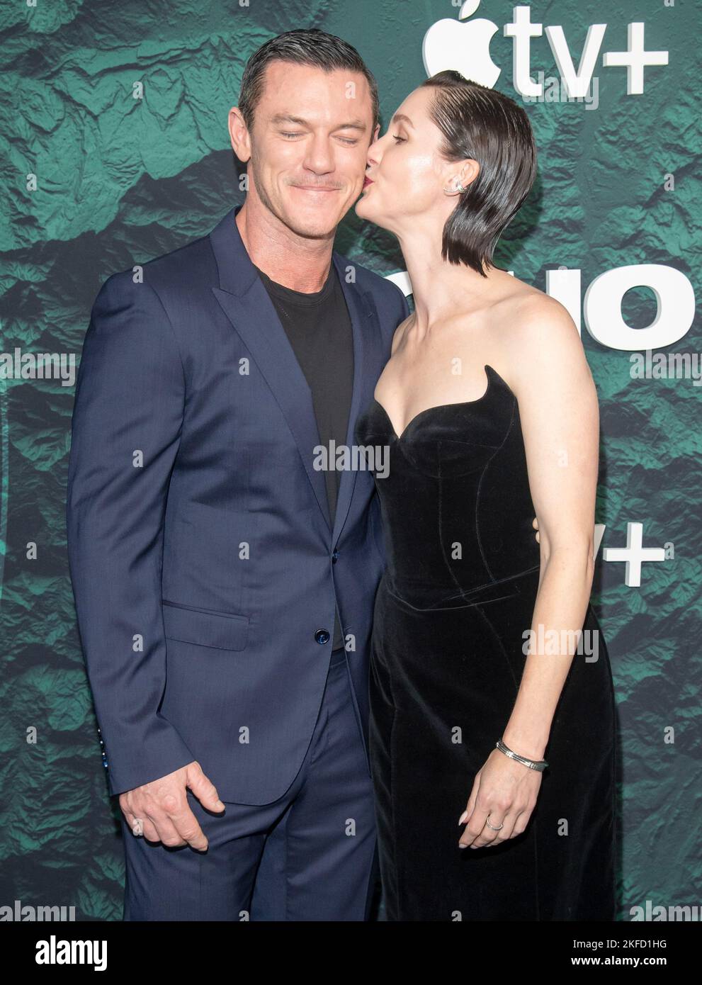 Luke Evans and Jessica Ann Collins attend Apple TV+'s "Echo 3" premiere