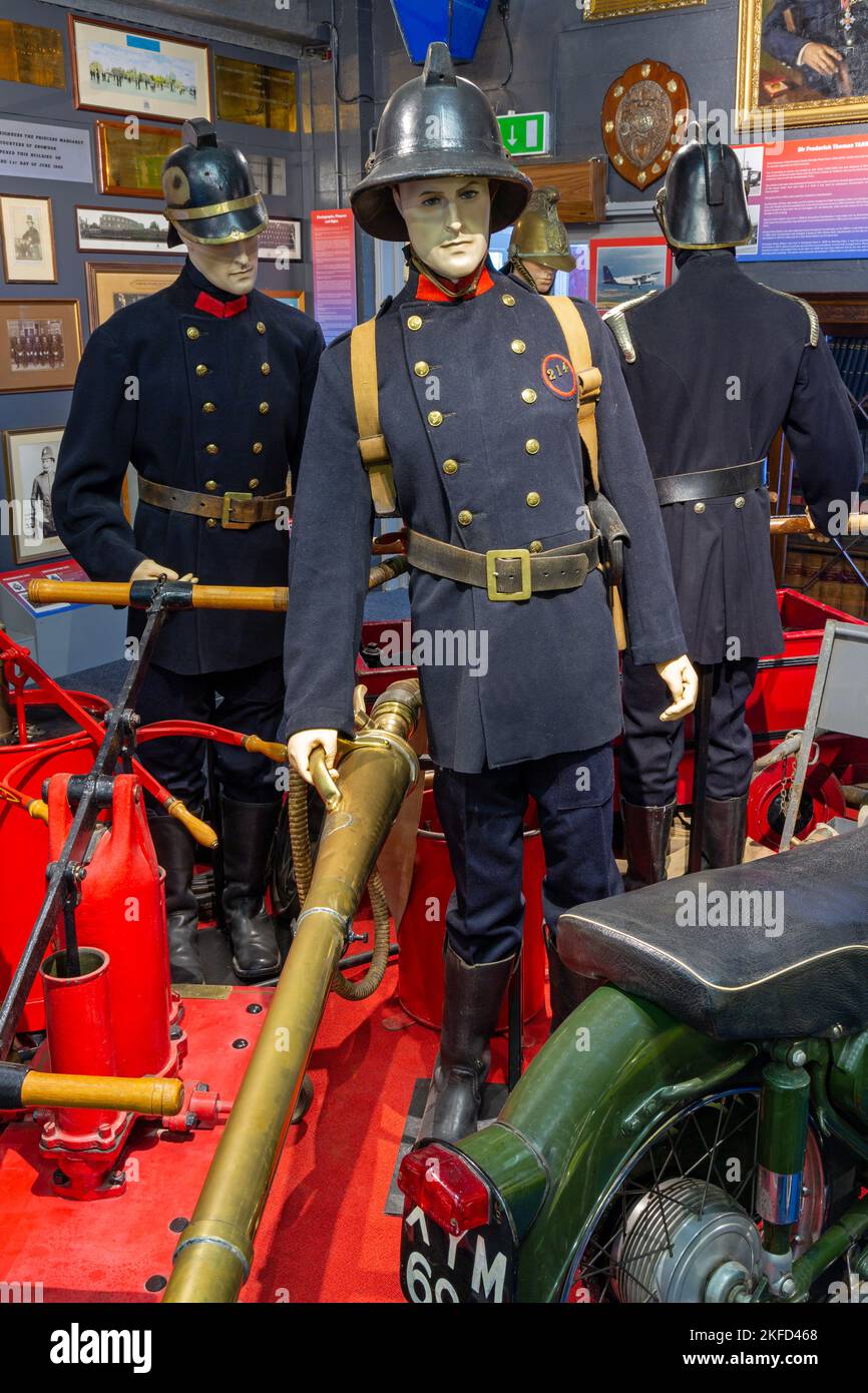 Fire Brigade, Solent Sky Museum, Southampton, Hampshire, England,United Kingdom Stock Photo