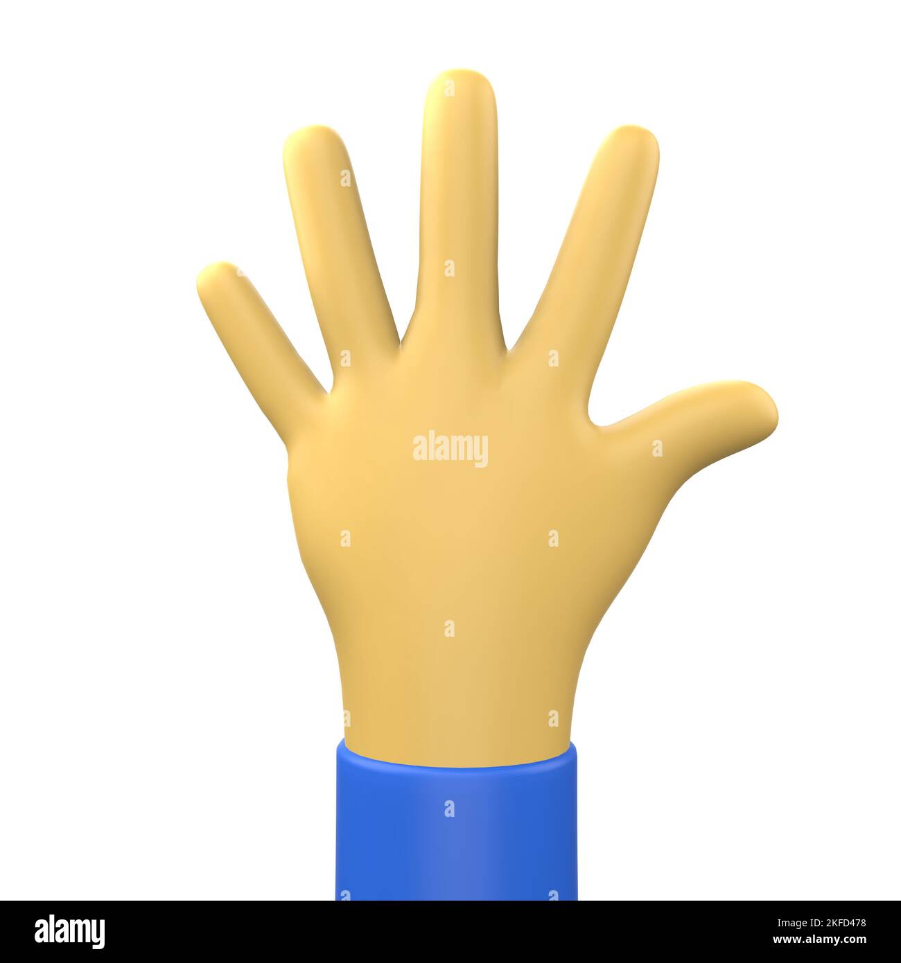 A 3D rendering of a hand sign on a white background Stock Photo - Alamy