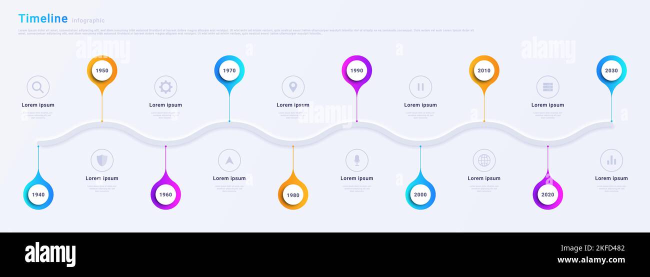 Timeline infographic template Stock Vector Image & Art - Alamy