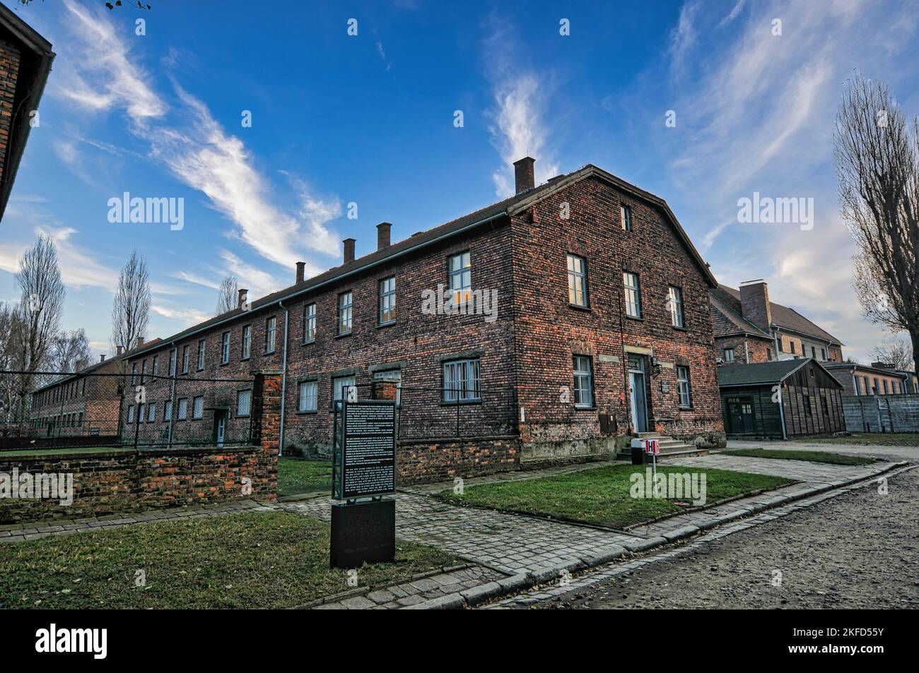 The Auschwitz Birkenau Museum and Memorial in Auschwitz, Poland Stock
