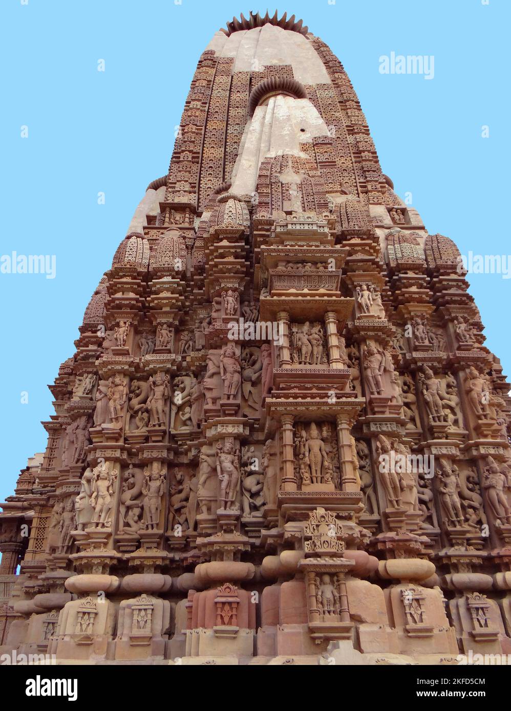 A UNESCO world heritage site in central India, Khajuraho with sculptured temples Stock Photo