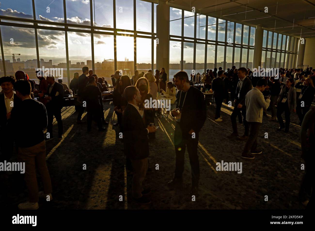 New York, United States. 17th Nov, 2022. Guest take a break between speakers at the Obama Foundation Democracy Forum at the Davits Center on Thursday, November 17, 2022 in New York City. Photo by Peter Foley/UPI Credit: UPI/Alamy Live News Stock Photo