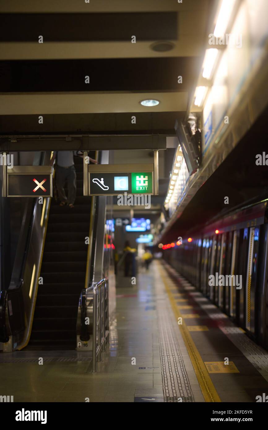 A platform in old Hung Hom station in Hung Hom, Hong Kong Stock Photo