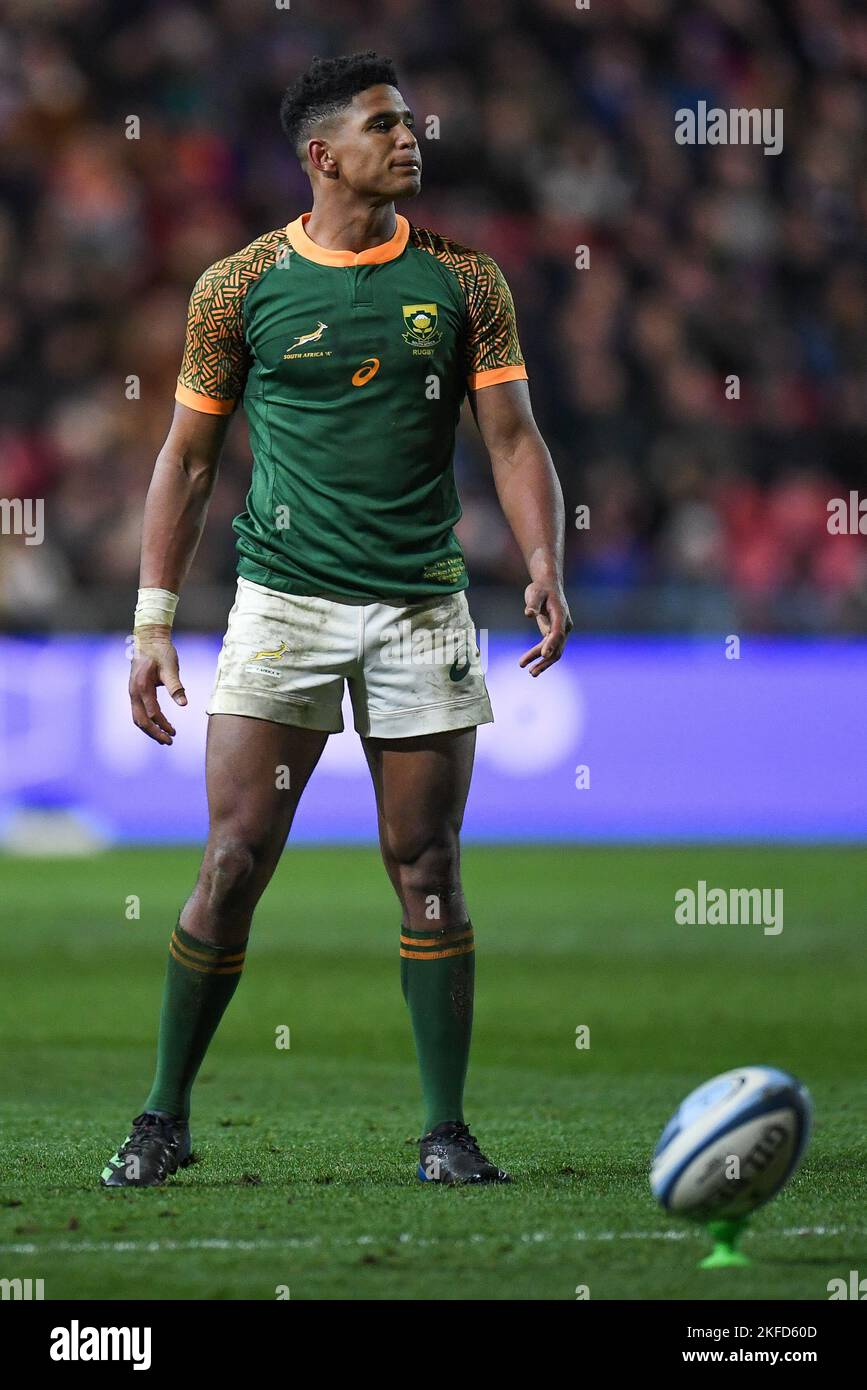 Sacha FeinbergMngomezulu of South Africa, during the Friendly match