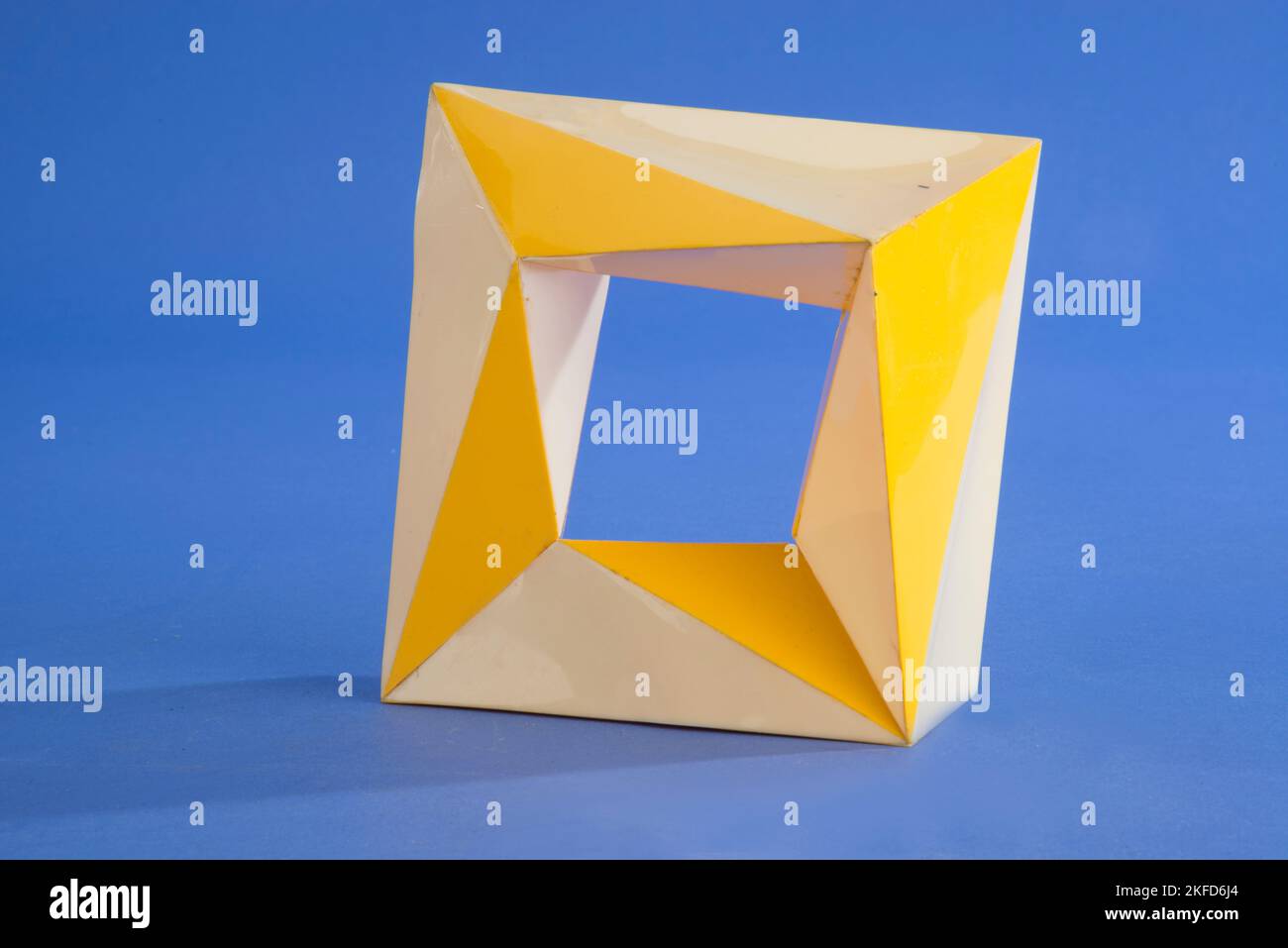 Geometric model of a Moebius Polyhedron by American mathematician and inventor Albert Harry Wheeler ca 1940 Stock Photo