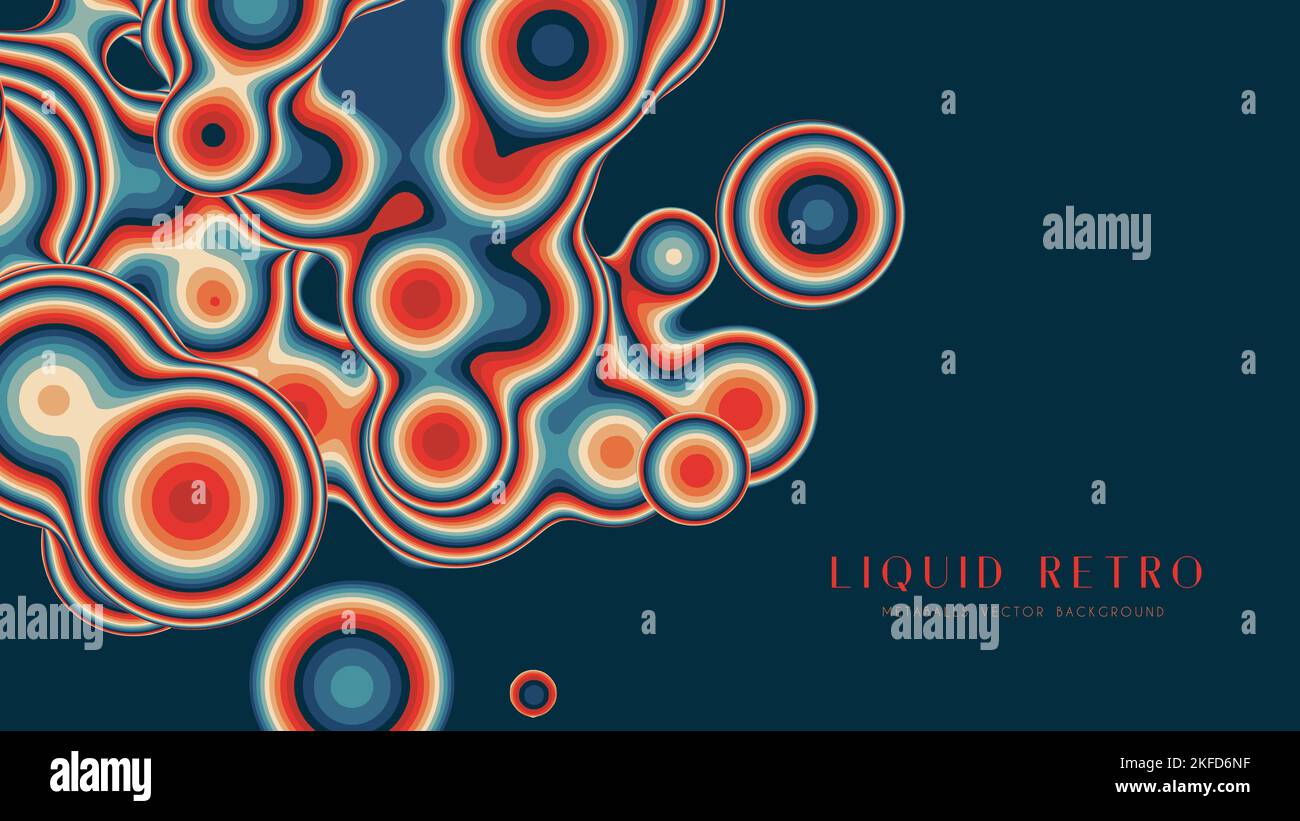Liquid retro 3D metaball, with organic structure. Abstract vector ...